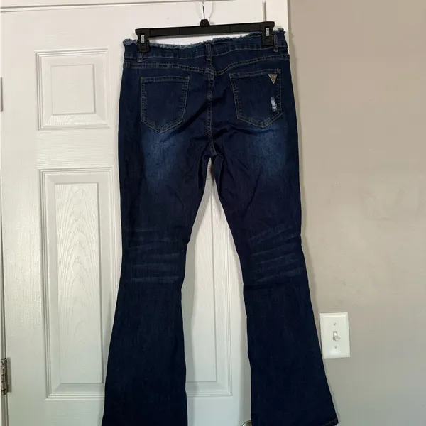 Celebrity Ace Ribbed Y2K Denim Jeans Bell Bottom Flare - Image 8