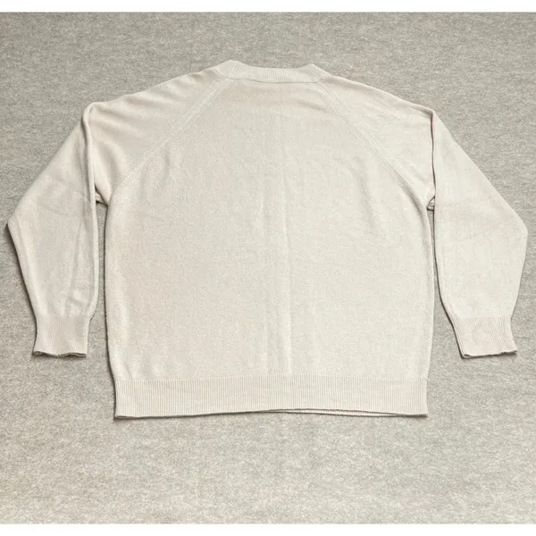 Vintage Made in USA Worthington Cream Crewneck Sweater Raglan Sleeve Sz‎ L EUC - Image 3