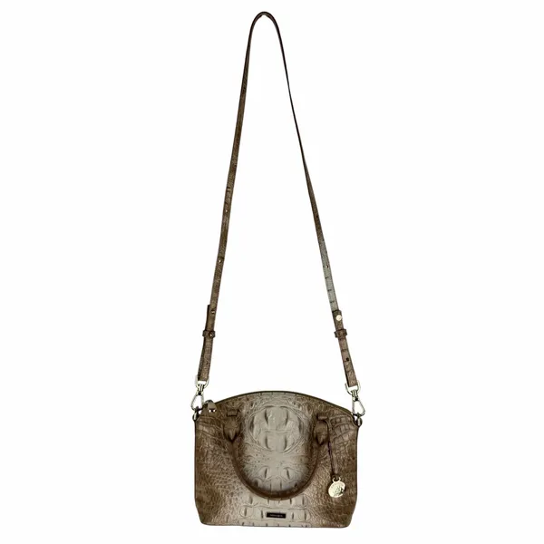 Brahmin Duxie Melbourne Leather Satchel Bag Crossbody Bag Tan - Image 16