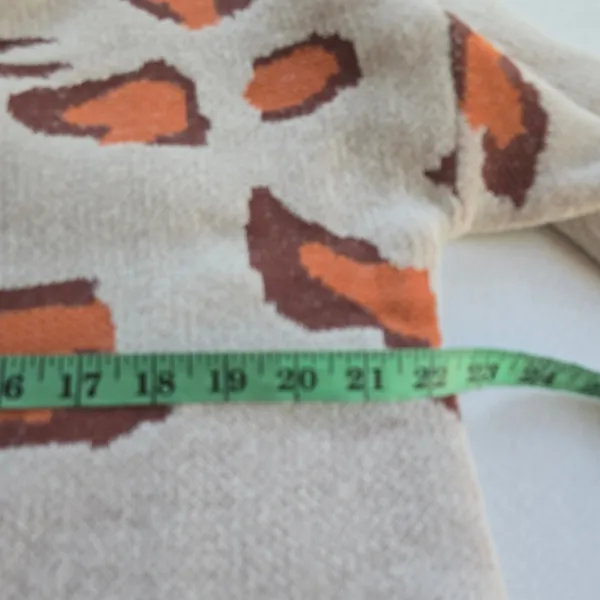 Umgee USA NWT Women Cream Rust Animal Print‎ Button Front Cardigan Sweater M - Image 7