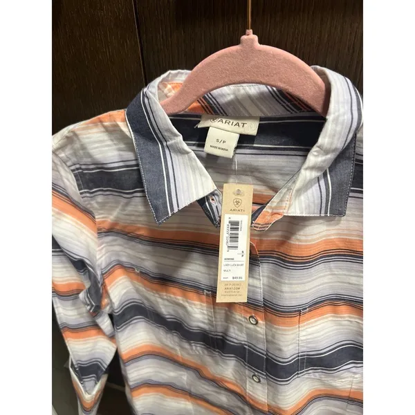 Ariat "Lady Luck"‎ striped western shirt nwt size small - Image 2