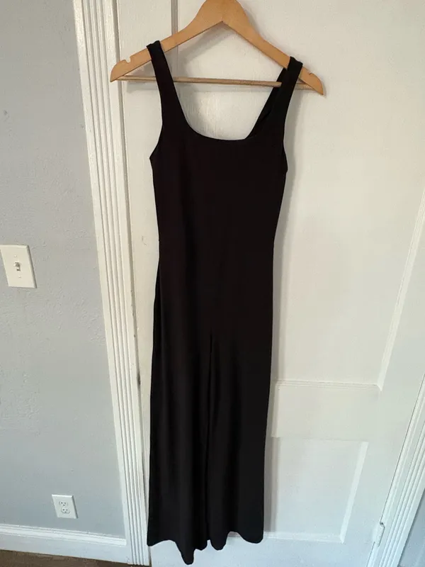 Black Wide Leg Romper - Image 3