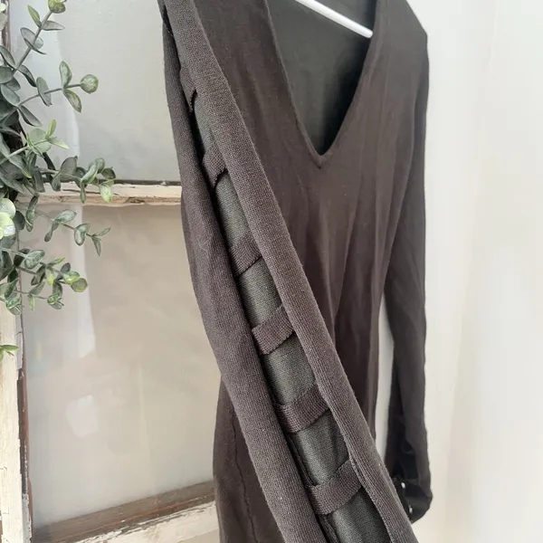 Runaway The Label olive green bodycon mini dress long sleeve cutout details XS/S - Image 3