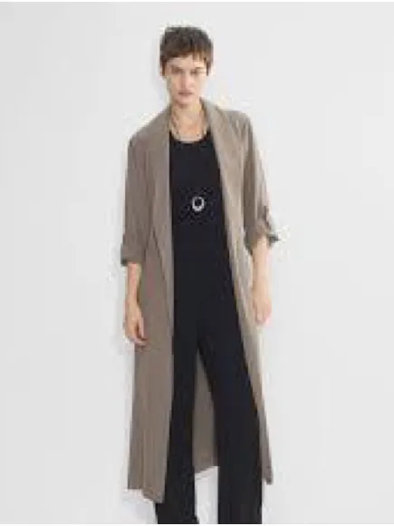 NWT Aritzia Babaton Kahlo Robe - Coal Gray- size Small - Image 2