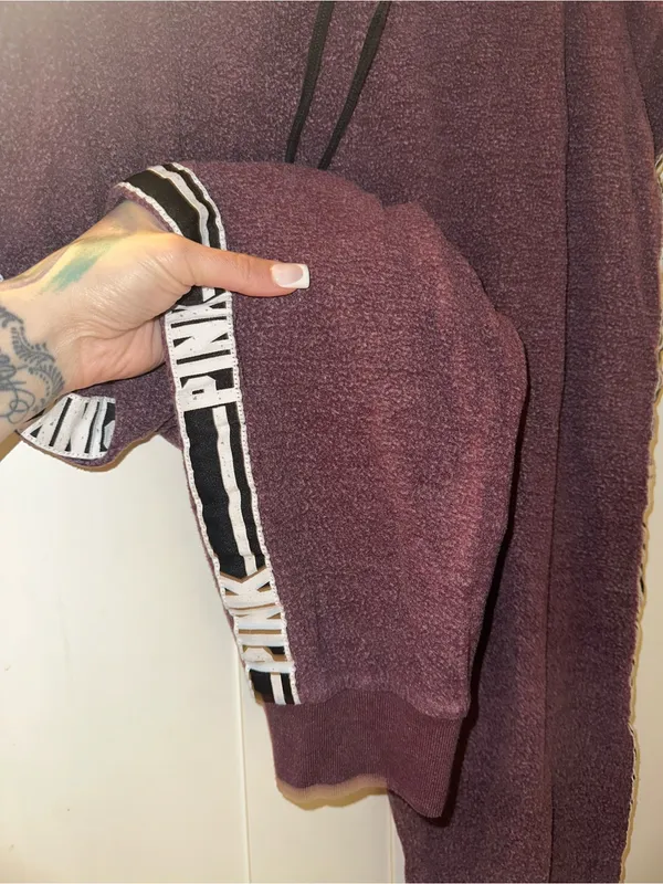 PINK Victoria's Secret Cozy Classic Joggers- Black Orchid - Image 8
