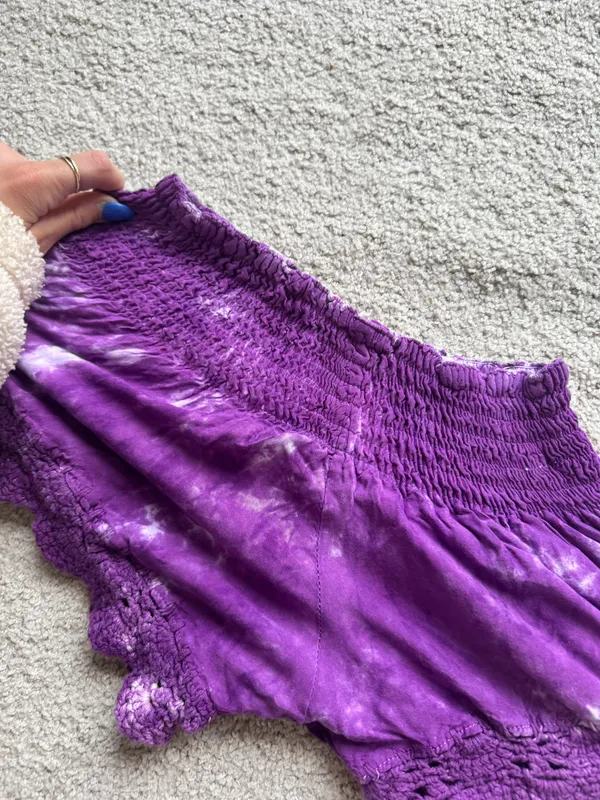 Flowy Boho Shorts Purple - Image 2
