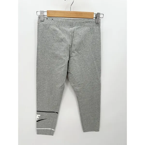 Nike Gray Future Logo Cropped Mid Rise‎ Leggings Cotton BV3989-063 Womens Size S - Image 2
