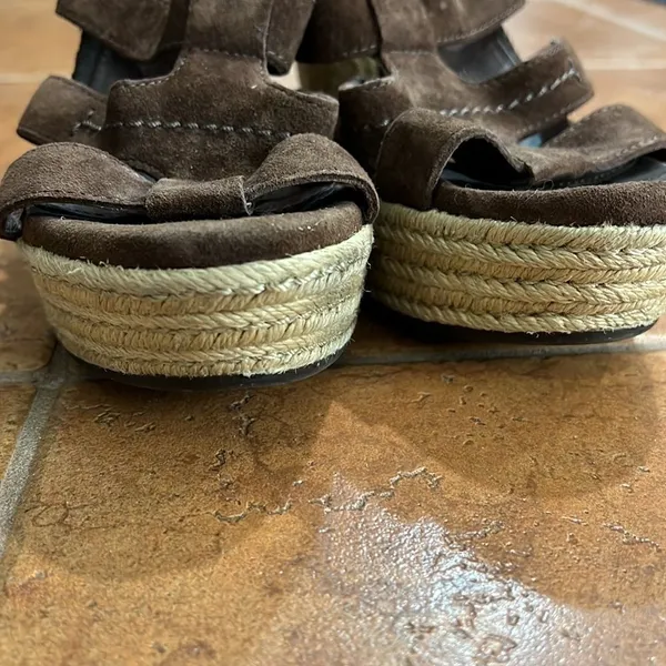 Ugg‎ Tawnie brown suede espadrille wedges size 9 - Image 5