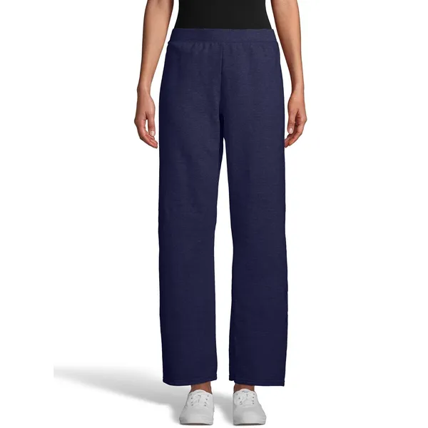 Hanes Womens EcoSmart Sweatpants Sz XL Navy Heather Relaxed Fleece Cozy Casual - Image 3