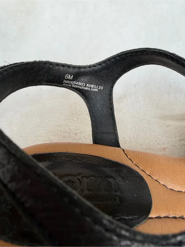 Born Womens Footwear/Shoes/Sandals "Shonie" Black Woven Leather Us 6m/Eu 36 Euc - Image 9