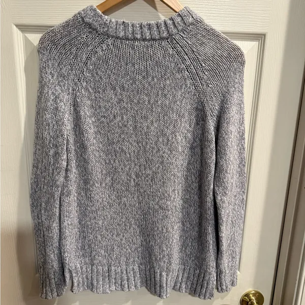 Aerie Heathered Gray Crew Neck Sweater - Image 7