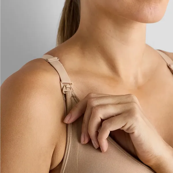 NWT Quince Seamless Nursing Bra Nude Sand Sz S - Image 2