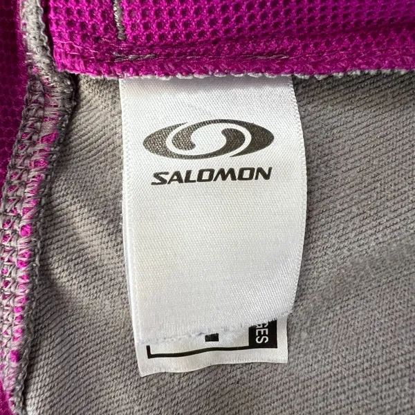 Salomon Hoodie Jacket Women Large Gray Ruched Full Zip Hiking Running Athleisure - Image 14