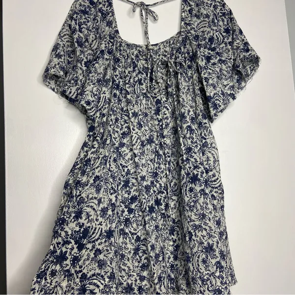 FREE PEOPLE Blue Floral Mini Dress - Image 2