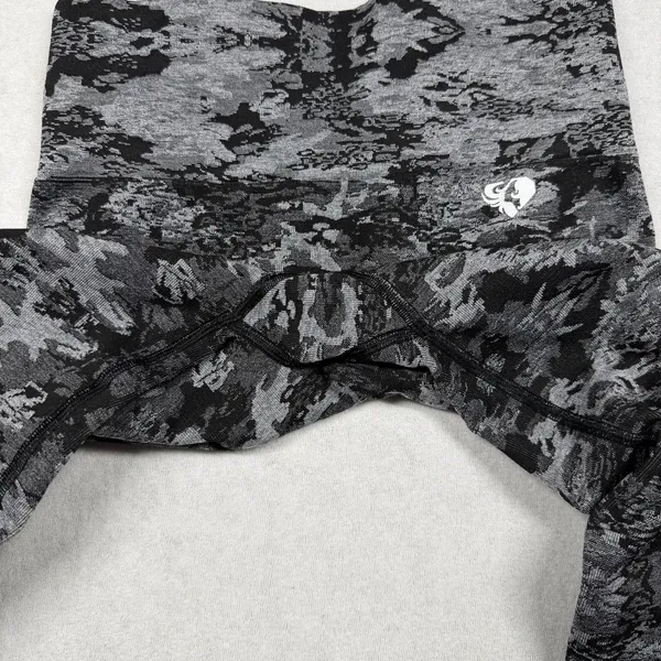 Women’s Best Seamless Leggings Size Small Black Gray Jacquard Camo High Rise - Image 5