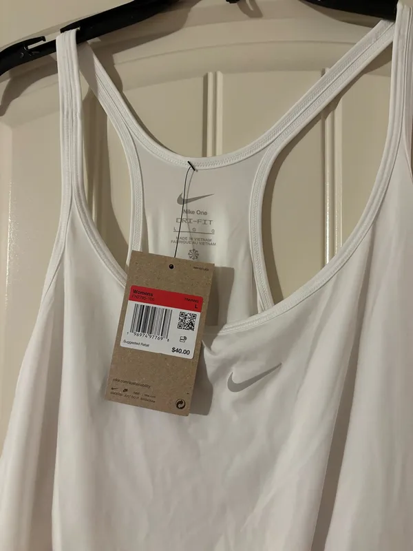 White Dri-Fit Nike Tank Women’s Top - Image 2