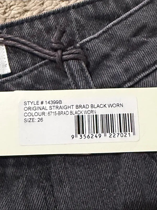 ROLLA'S Black Straight-Leg Jeans with Knee Rips - Image 2