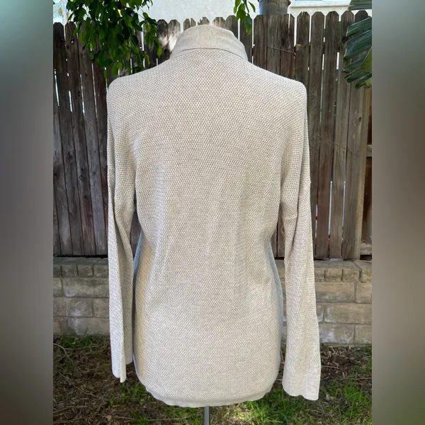 Aritzia Wilfred Gray Open front Knit Cardigan Silk Cotton Cashmere Minimalist XS - Image 4