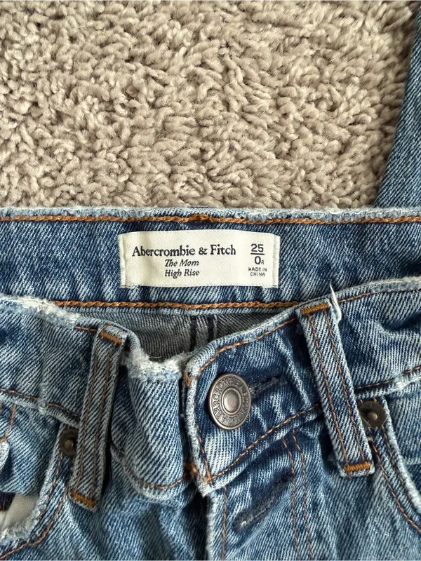 Abercrombie & Fitch The Mom High Rise Denim Jeans - Image 4