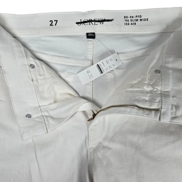 J. Crew Slim-wide‎ jean White Denim CH680 27 NWT - Image 4