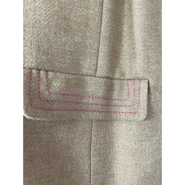 Gap Women's Wool Coat‎ Short Waist Jacket Size XL Camel Khaki/Tan - Image 4
