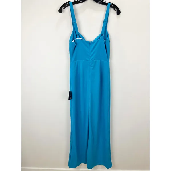 Lulus Brighton Bright Blue Plunge Wide-Leg Jumpsuit Formal Cocktail Small NWT - Image 10
