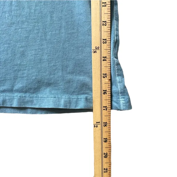 WE THE FREE Blue Distressed Washed Cotton Long Sleeve Tee T-Shirt Top - Sz Small - Image 14
