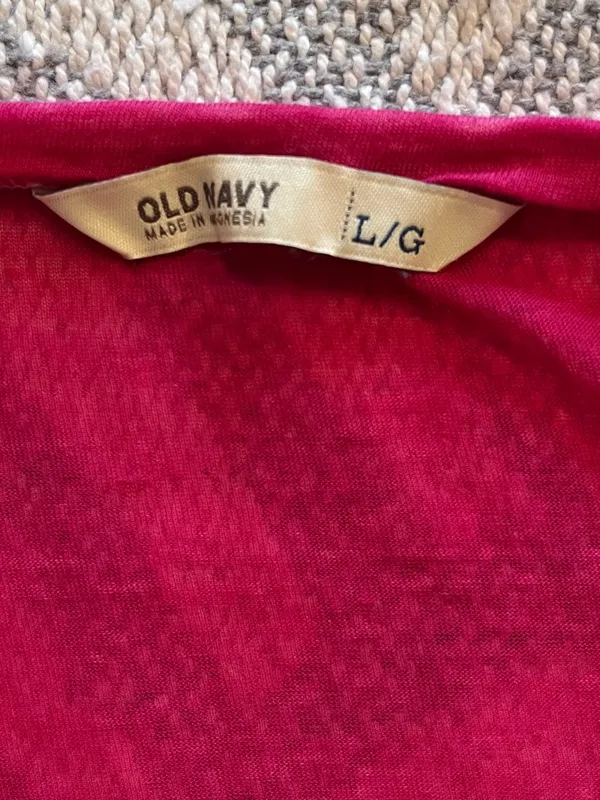OLD NAVY Pink V-Neck Shirt Large - Image 3