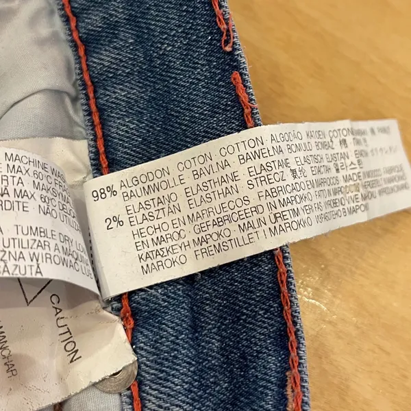 Zara Woman Distressed Denim Mini‎ Skirt Blue Button Fly Casual Festivals Size 38 - Image 5