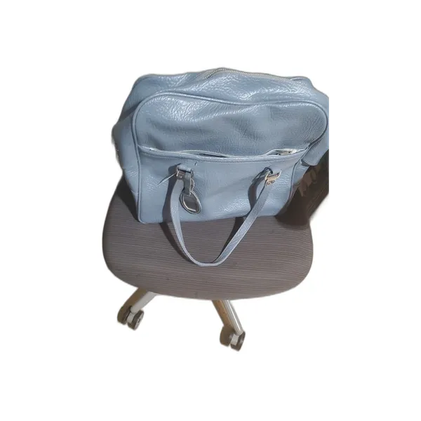 Vintage Sears, Roebuck and Company Luggage Bag Carry On Travel Bag Tote Baby Blu - Image 13
