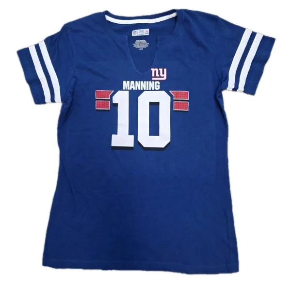 NFL Womens Team NY Giants Player Eli Manning #10 Jersey Shirt Size Large Blue - Image 4
