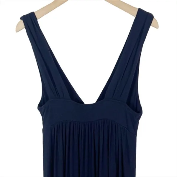 J. Crew Navy Blue Sleeveless Plunging V-Neck Maxi Dress Size XS - Image 5