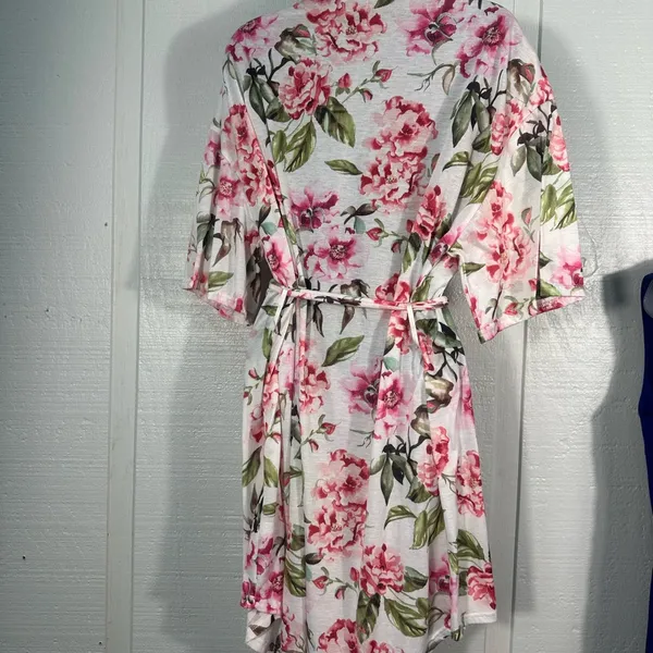 Show Me Your Mumu Floral Short Sleeve Brie Robe Size Small EUC - Image 6
