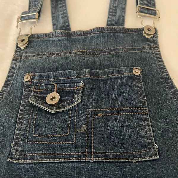 ✨ YMI Distressed Patch Bib Denim Overalls | Sz 9/M ✨ - Image 8