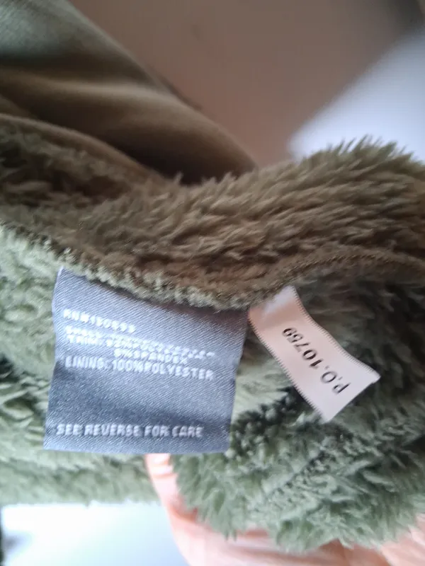 NWT New Balance Women's Olive Green Pile Fur Plush Full-Zip Fleece Jacket size L - Image 11