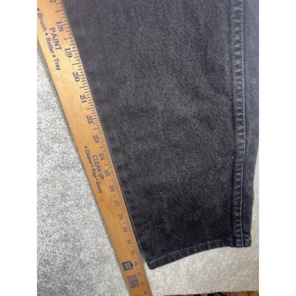 womens black‎ wrangler cowboy cut jeans black 9x32 (28x33) vtg USA - Image 7
