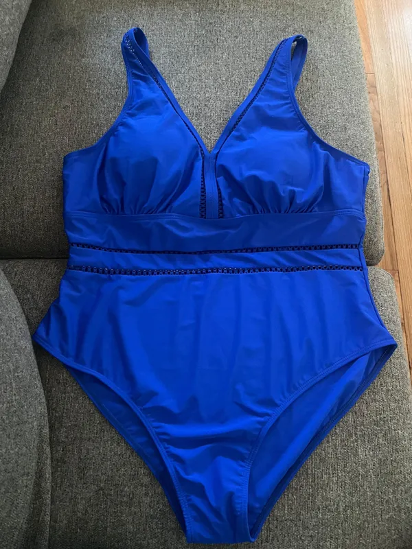 Chala Plus Size One Piece V- neck Swimsuit for Women Hollow.. New Without Tag - Image 6