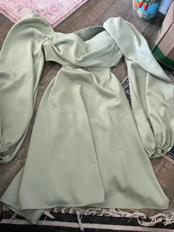 Hello Molly Done with‎ You' Satin Dress - Mint Green size S - Image 3