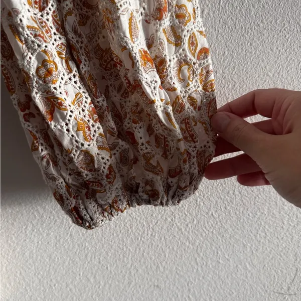Bardot Broderie Dress 4/XS Tan Paisley - Image 5