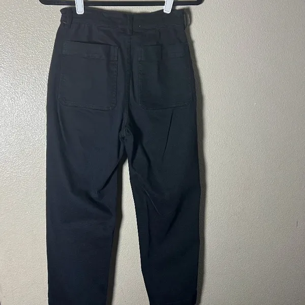 Everlane Black Jeans size 2 Sustainable Modern Classic Crop Cotton blend classic - Image 7