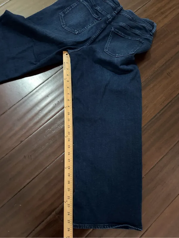 Quince Bella Stretch Patch Pocket Wide Leg Jeep Sea Blue Women’s Jeans 29x26 - Image 3