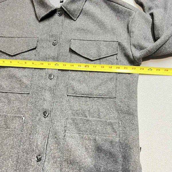 Banana Republic Ladies' Structured 4 Pocket Button Shacket Shirt Jacket Gray‎ S - Image 6