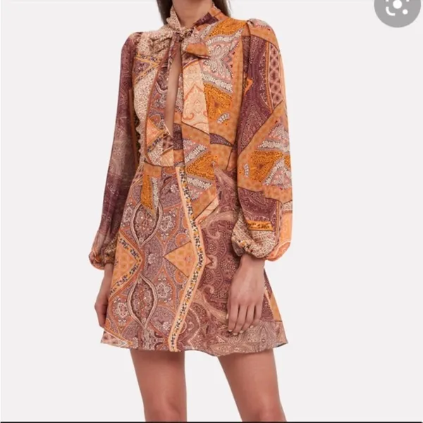 NWT divine heritage paisley orchid mini dress s‎ - Image 2