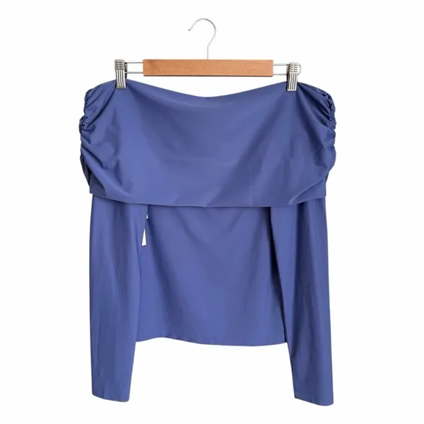 Wilfred Aritzia Lavinia Off-The-Shoulder Top Blue Size S NWT - Image 2