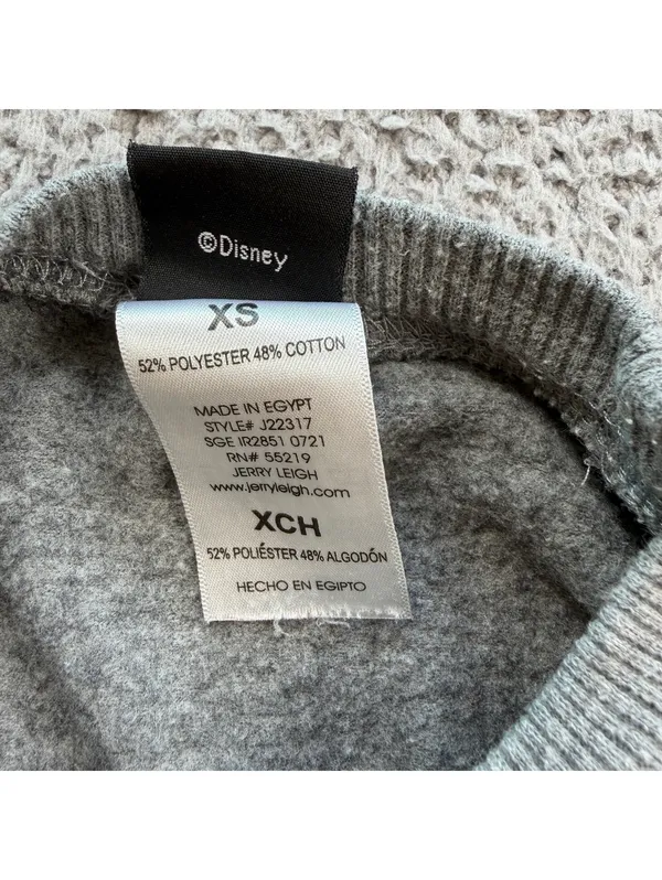 Disney Lilo & Stitch Angel Gray Crewneck Sweatshirt Women’s XS Jerry Leigh Movie - Image 5