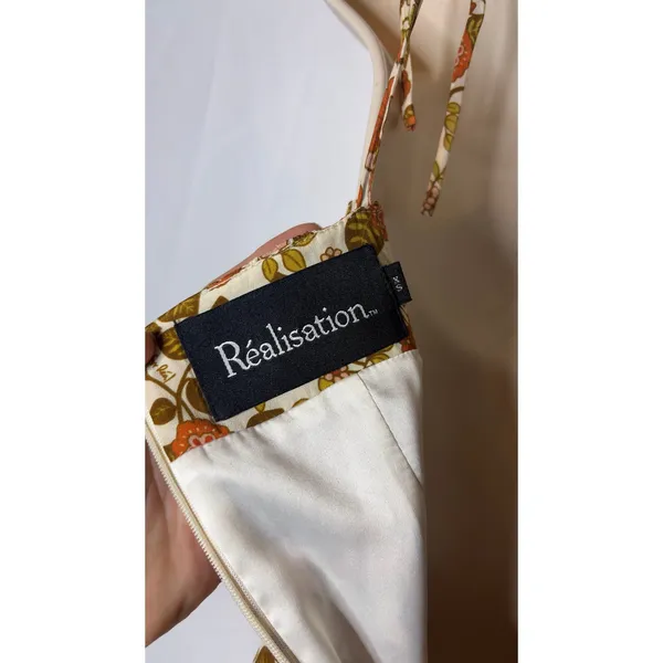 Realisation Par 100% silk floral mini strap dress XS - Image 3
