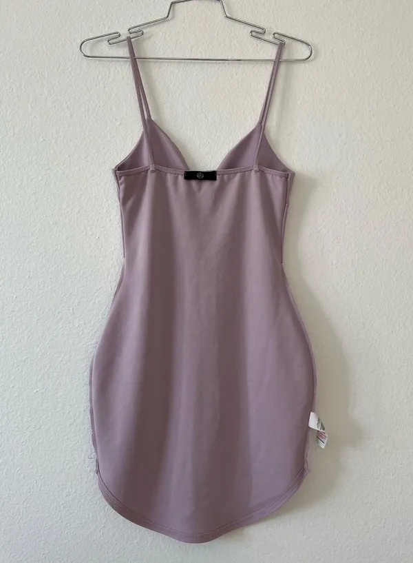 Missguided Lilac Strappy Plunge Bodycon Dress - Image 8
