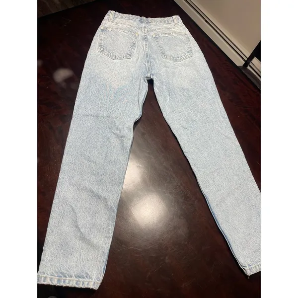 Vintage Light Wash High-Waisted Mom‎ Jeans Retro 90s Style Denim Pants T-10 - Image 5