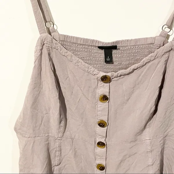 Torrid Plus Size 2X Grey Washed Twill Fit and Flare‎ Cami Tank Top - Image 3