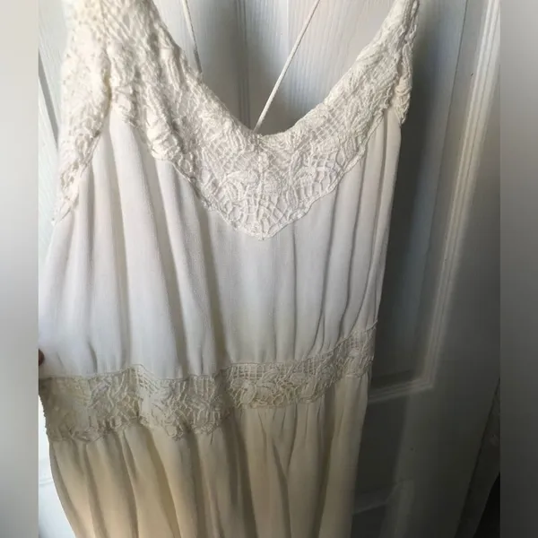 Zara Elegant Lace Trim midi Dress women size S - Image 4